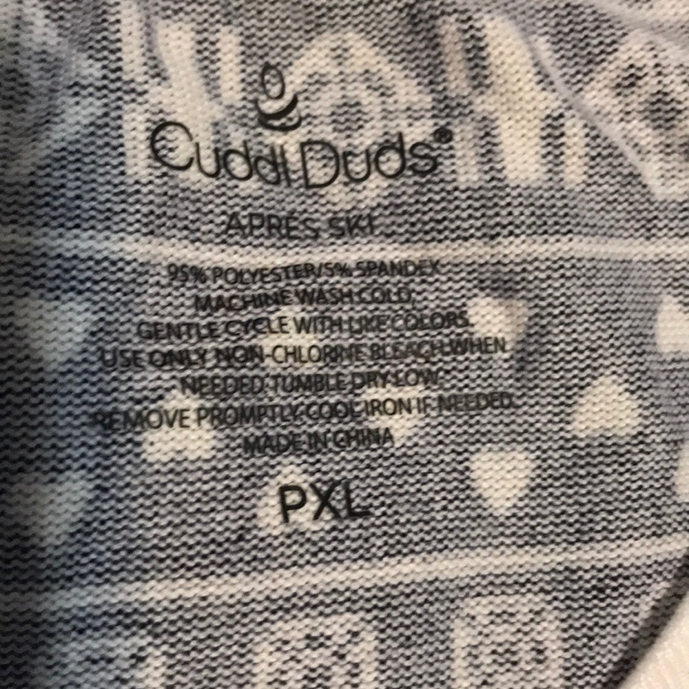 Cuddl Duds Petite Apres Ski Fairisle Pajama Set - Picture 6 of 6